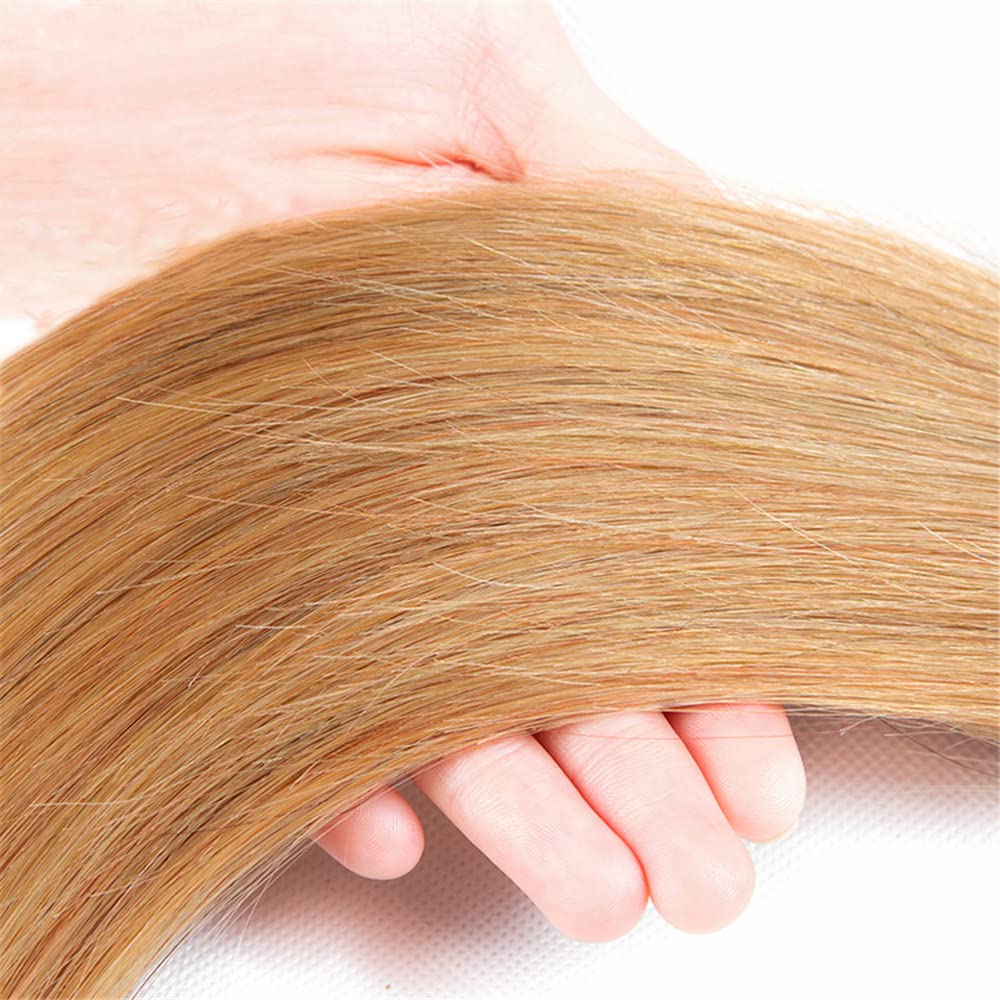 300g Color #27 Human Hair Bundles Honey Blonde Straight Bundle #27 Straight Bundle Human Hair 26 26 26 inch 3 Bundles