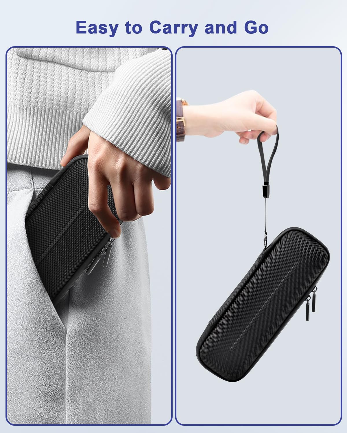 Krypthos Diabetes Supply Case, Hard Travel Carrying Case for Blood Glucose Meter, Insulin Pen, Syringe, Lancets, Lancing Device & More, Portable Storage Organizer Bag for Diabetic Test Kit