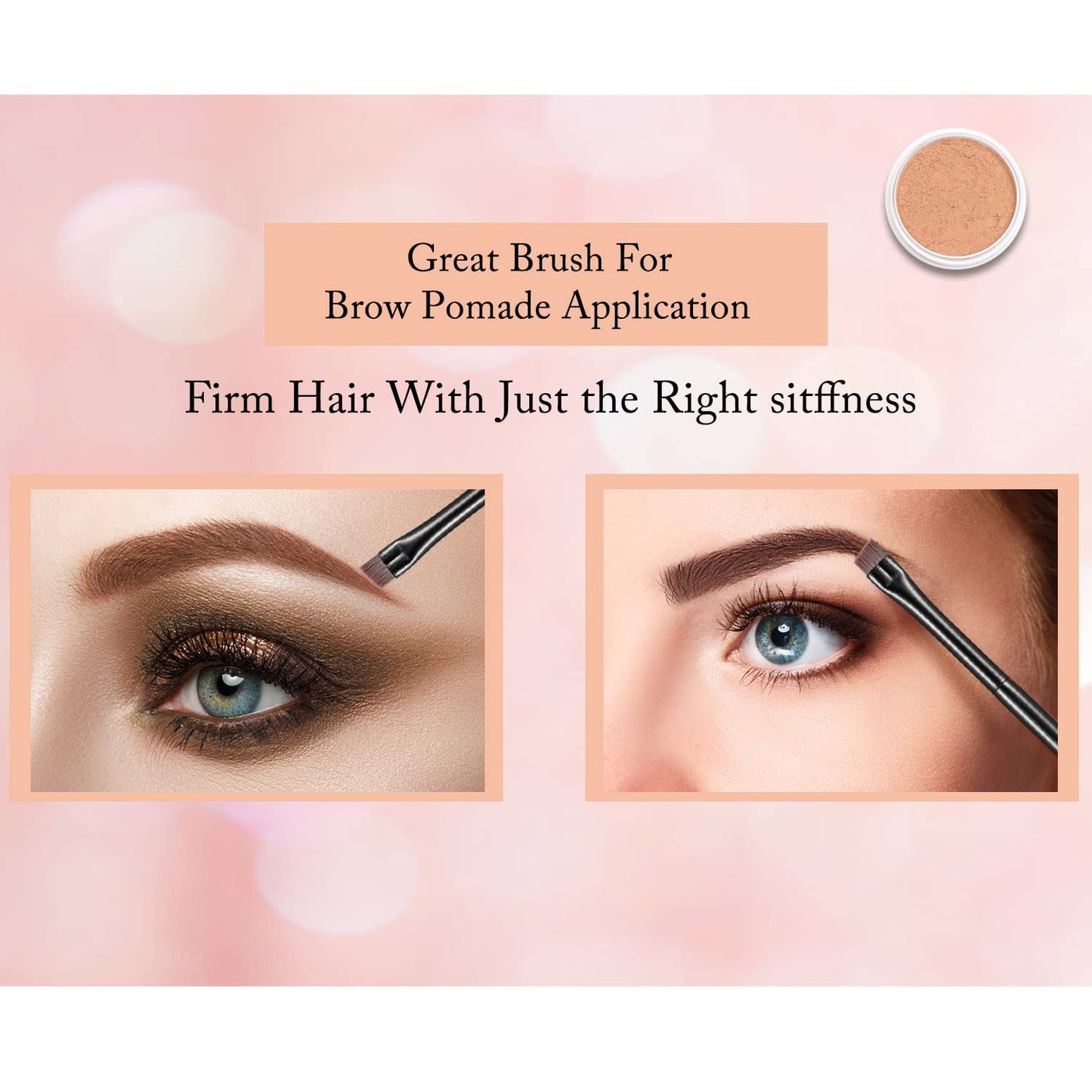 Etercycle Fine Angled Eyeliner Brush - Ultra Thin Slanted Flat Angle for Precise Application