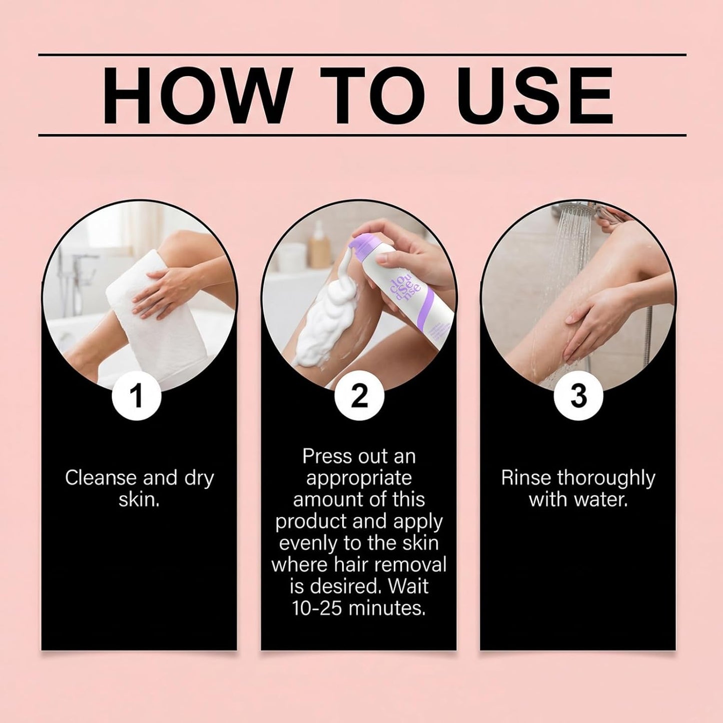 Hair Removal Spray for Sensitive Skin - Fast-Acting Aloe & Hyaluronic Acid | Pain-Free Bikini Depilation