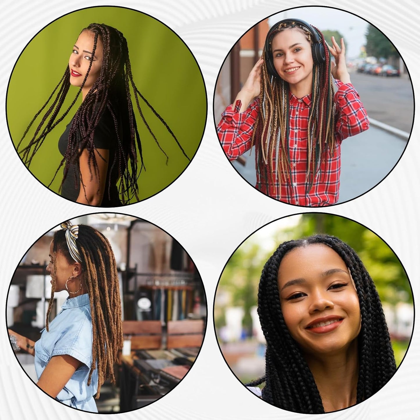 Interlocking Tool for Locs - 8pcs Sisterlock Retighten Kit | Bent-Hook Shape for Hair Repair & Dreadlock Tightening (4 Colors)