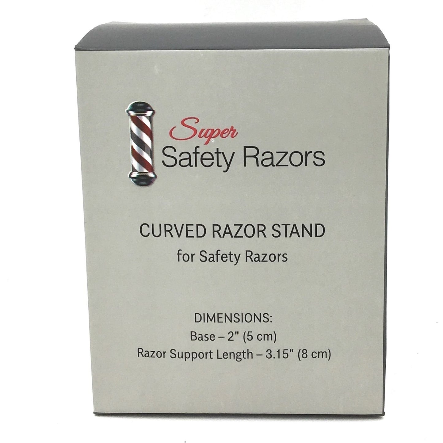 Super Safety Razors, Curved Chrome Razor Stand – All-Metal Chrome-Plated Holder for Safety Razors with Handle Length 80 mm & Up – Sleek Finish & Sturdy Design