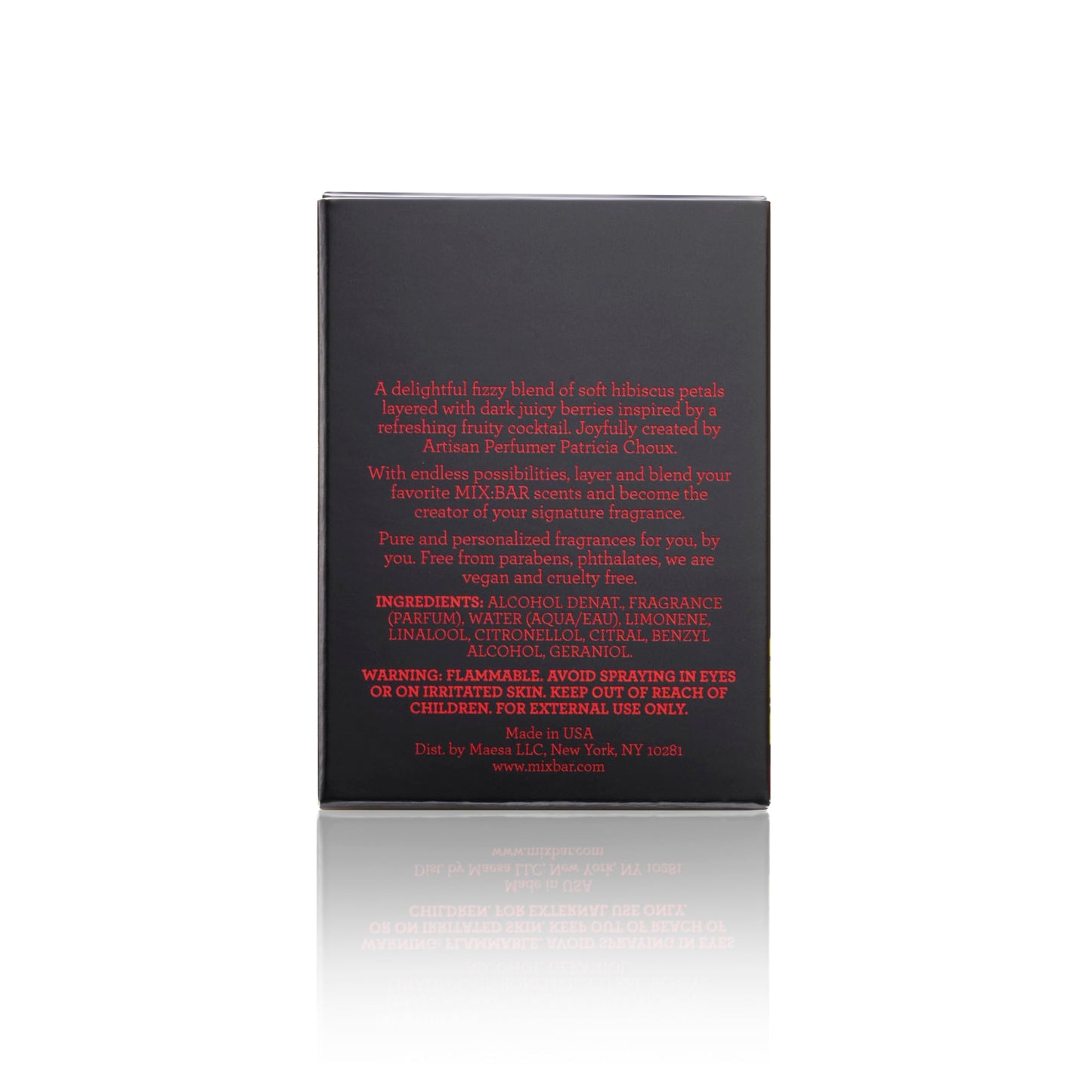 MIX:BAR Sparkling Hibiscus Perfume for Women - Bergamot, Hibiscus, Cashmere Musk, Champagne Bubble Fragrance Notes - Fruity Scent Eau de Parfum Spray Cologne - Bergamot Oil Hair Mist Perfume - 1.7oz