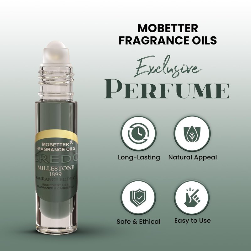 MOBETTER FRAGRANCE OILS Credo Millestone 1899 Cologne Men Fragrance Body Oil | Travel Size - Long Lasting Fragrance