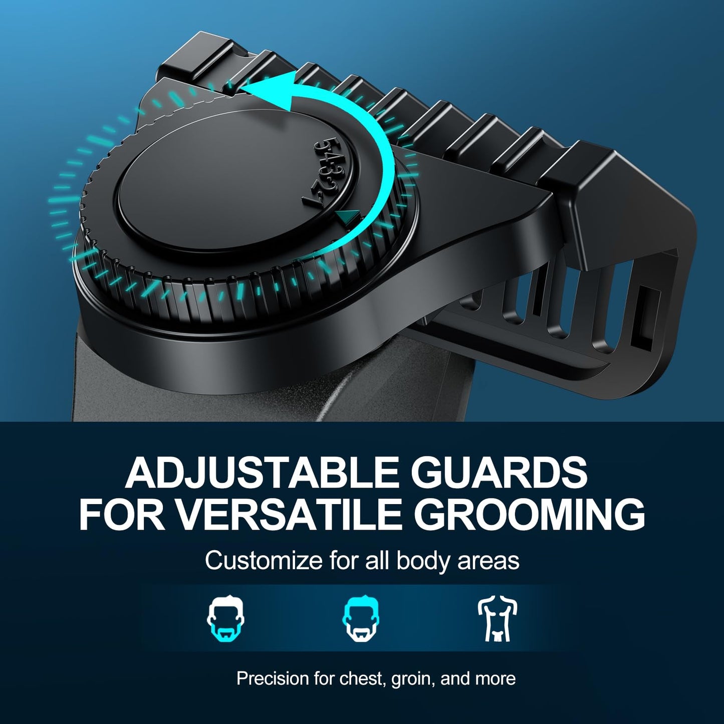 KENSEN Adjustable Beard Trimmer for Men - Professional Electric Trimmer with Ceramic Blades, Mustache Trimmer for Men 1-5mm Length Settings IPX6 Waterproof 90 Min Runtime Gifts for Men