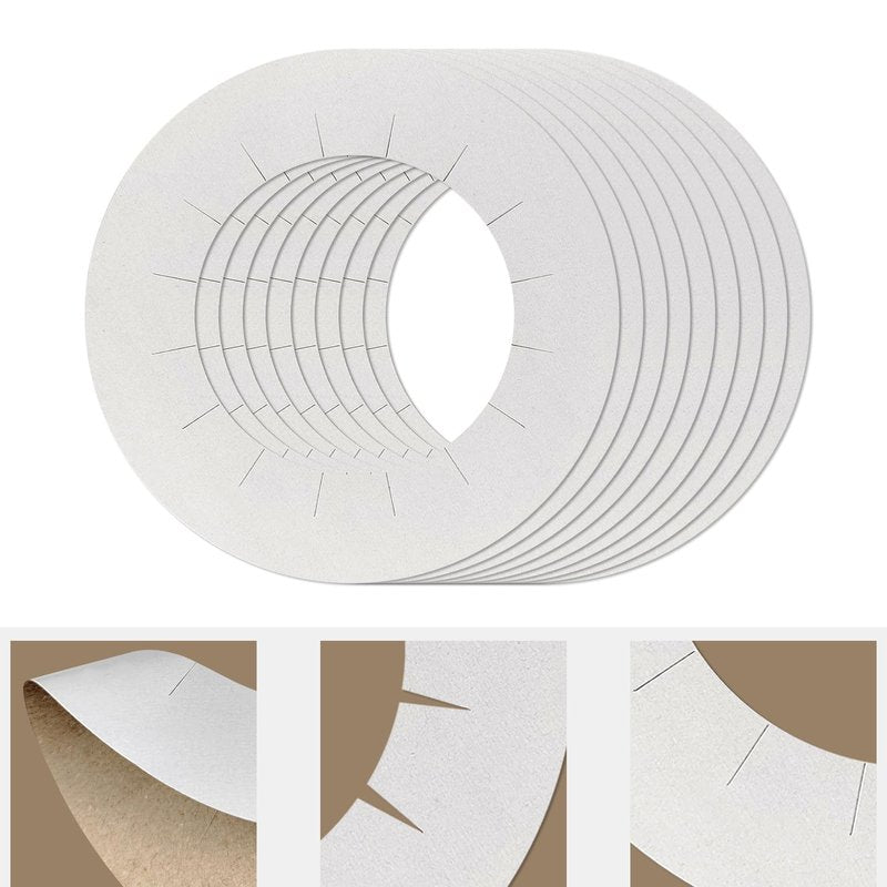 10 Pieces Clean Collars for Wax Warmer, Wax Universal Protective Collors for Wax Can, Waxing Supplies (White, 10 Pack)