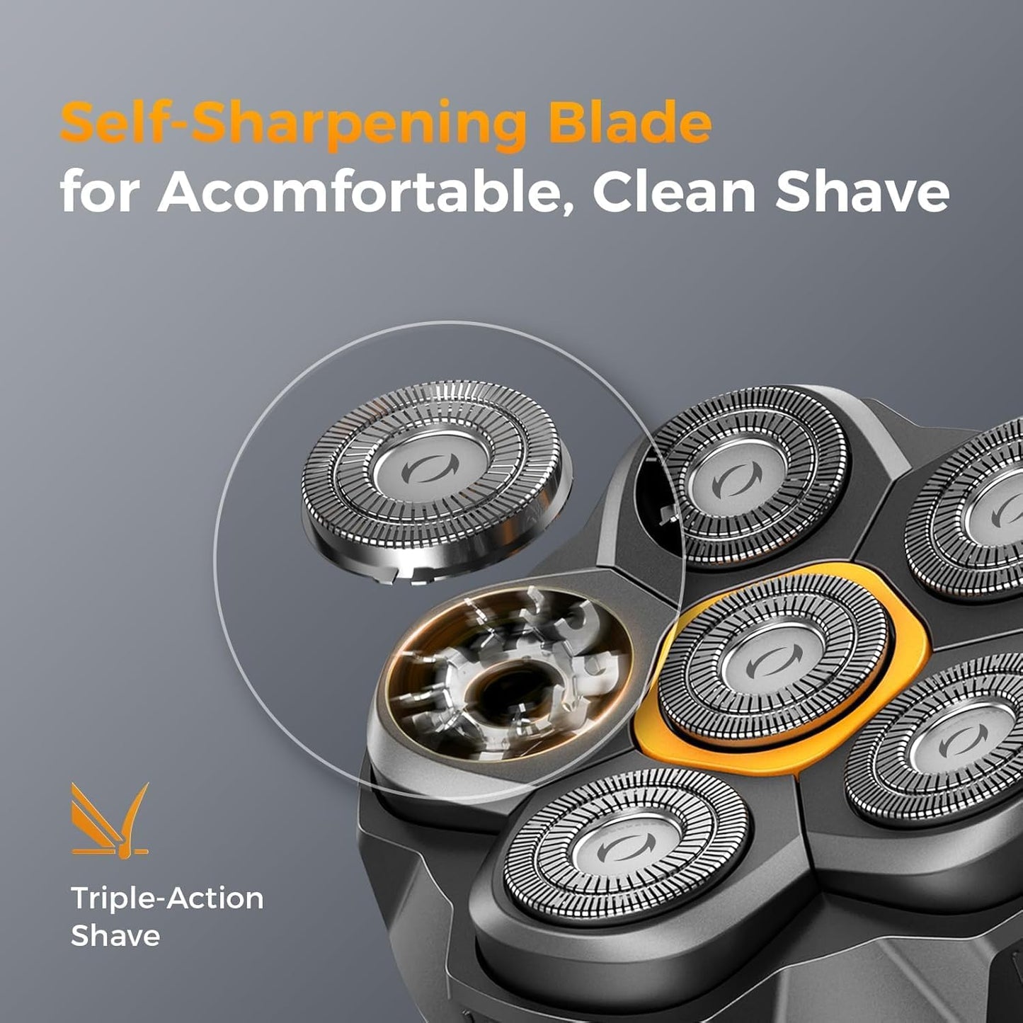 Head Shavers for Bald Men - IPX7 Waterproof 6D Magnetic Blades | Fast 3-Minute Smooth Shave, Easy Clean, LED Display