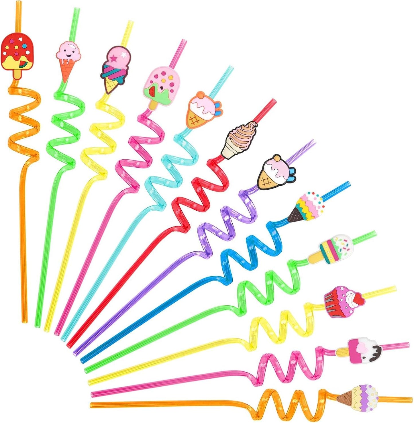 Spider Web Straws - Superhero Theme Party Favors | Plastic Silly Straws for Birthday Goodie Bags & Decorations