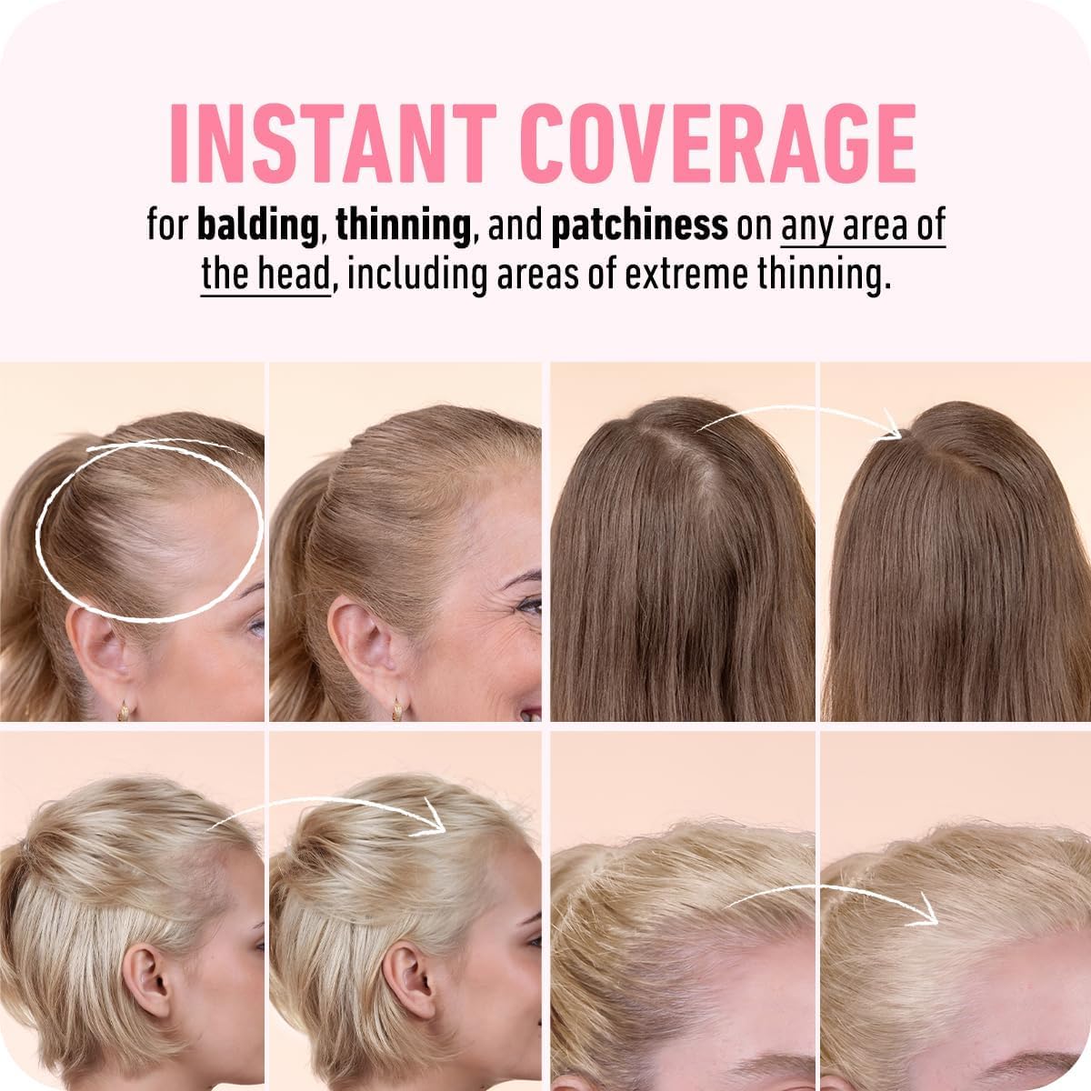 BOLDIFY Hairline Powder - Water-Resistant Root Touch Up Hair Color for Gray Coverage - 24-Hour Stain-Proof, Mess-Free Hair Powder for Thinning Hair - Light Blonde