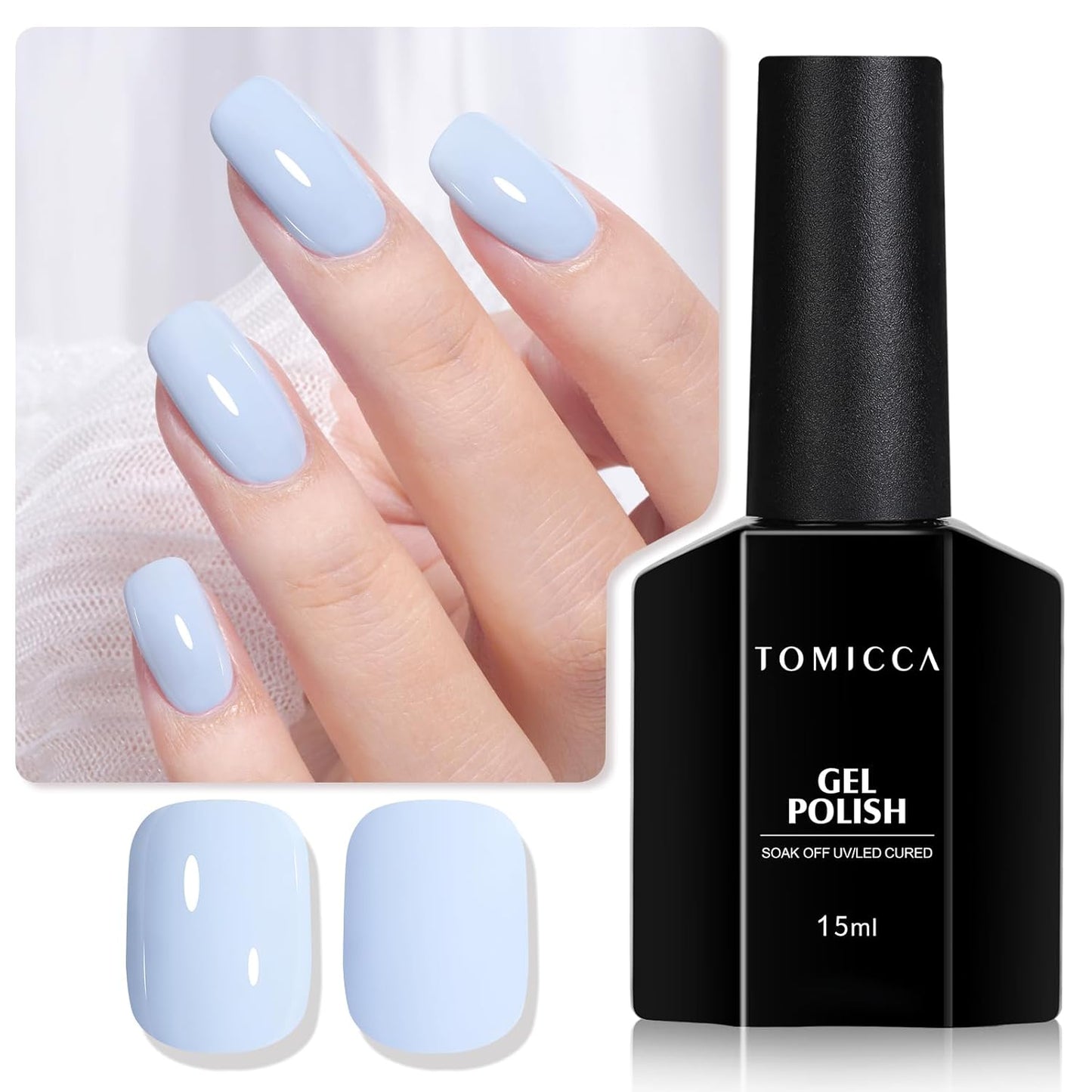 TOMICCA Gel Nail Polish - Dark Orange Autumn Winter Color | Long Lasting High Gloss Soak Off UV LED for DIY Manicure