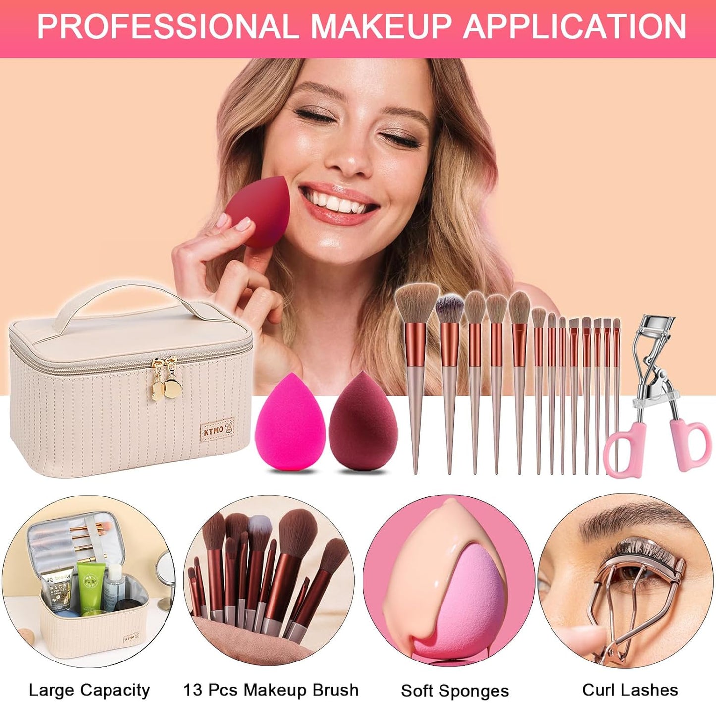 Makeup Kit for Women - All-in-One Travel Gift Set | Eyeshadow, Lipstick, Eyeliner & Brushes