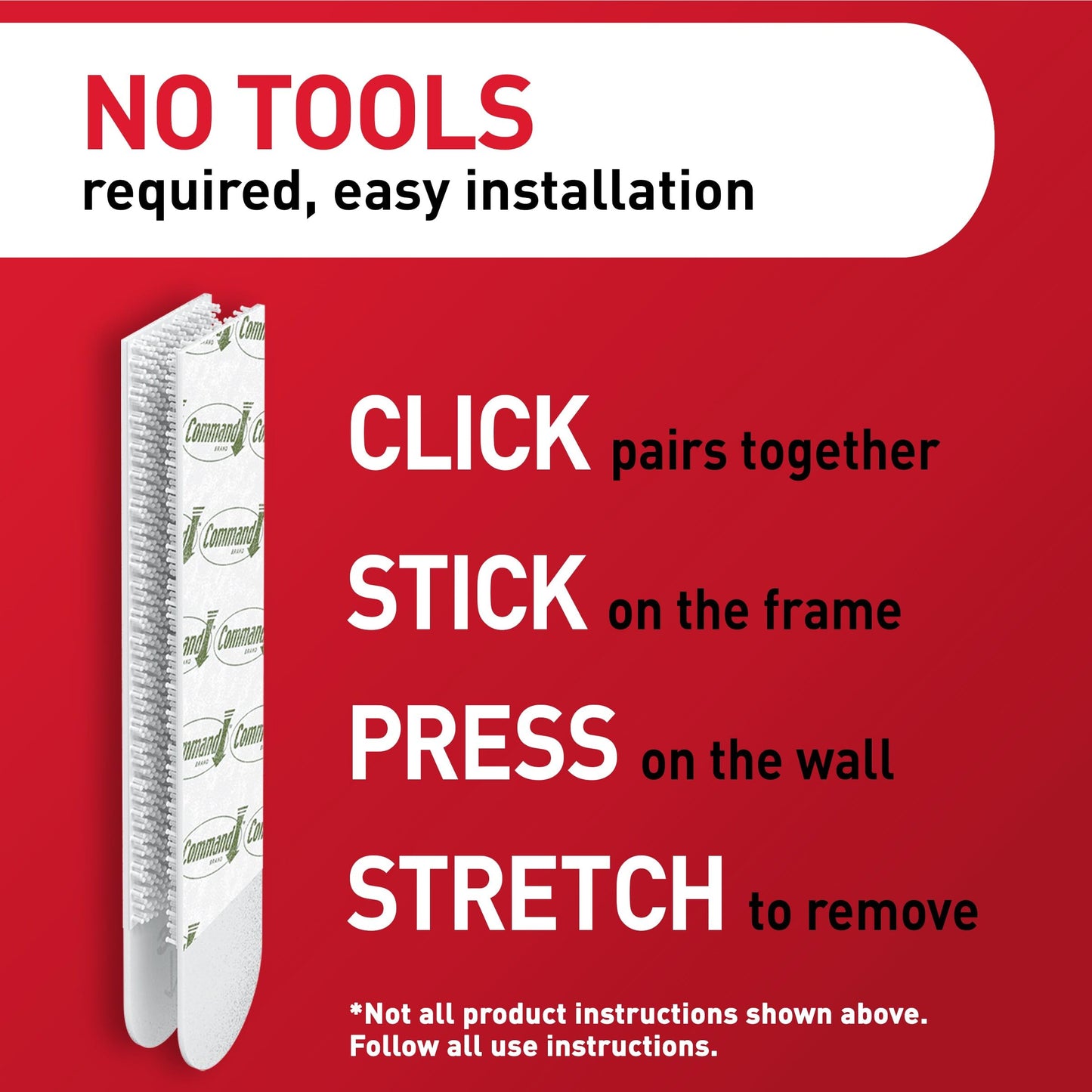 Command 20 lb X-Large Picture Hanging Strips, 16 Pairs White Command Strips Heavy Duty Picture Hanger