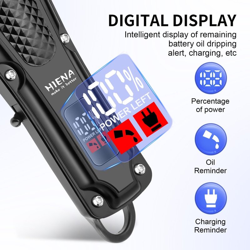 Professional Hair Clippers Set for Men - Cordless Rechargeable Clippers & Trimmers Kit | LED Display, Perfect Gift