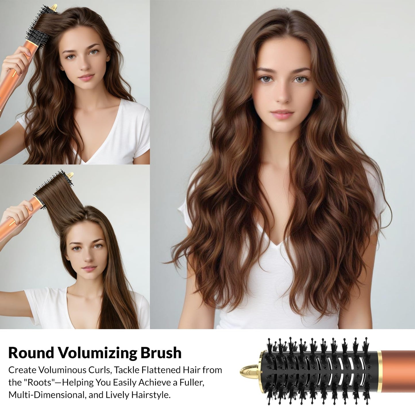 5 in 1 Air Styler Set, High-Speed Ionic Hair Dryer Brush, Coanda Effect Auto Wrap Curlers, No Heat Damage, Multi Hair Styler Tool for Curling, Volumizing & Fast Drying, for Versatile Styling