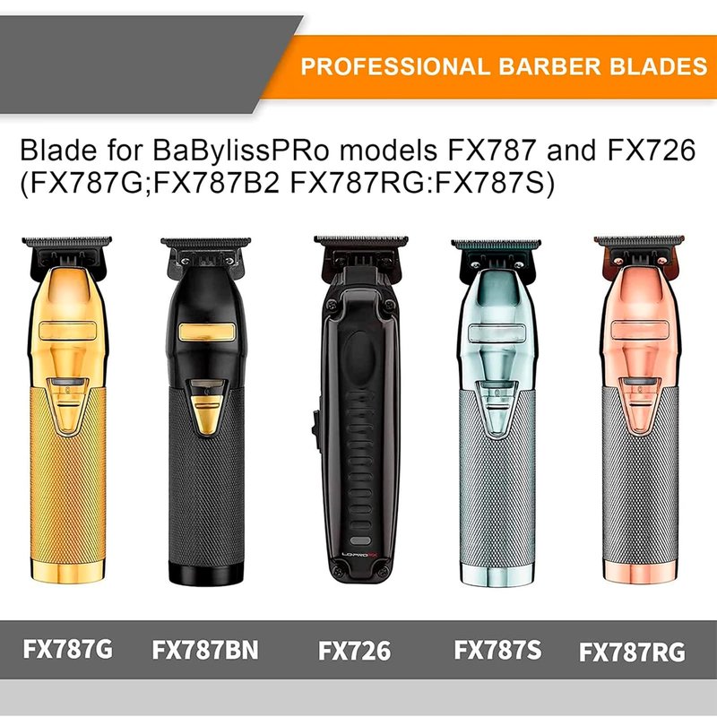FX707Z Replacement Trimmer Blades compatible with BaByliss PRO PRO FX787 & FX726 Trimmer Trimmer Blade,DLC 2.0 Trimmer Blade (Golden-1PC)