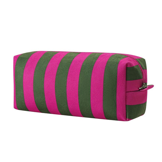 RSRSLEII Striped Hair Tools Travel Bag，Corduroy Hair Dryer Bag, Flat Iron Curling Iron Bag, Aesthetic Foldable Travel Organizer (03Rose Red&Green)