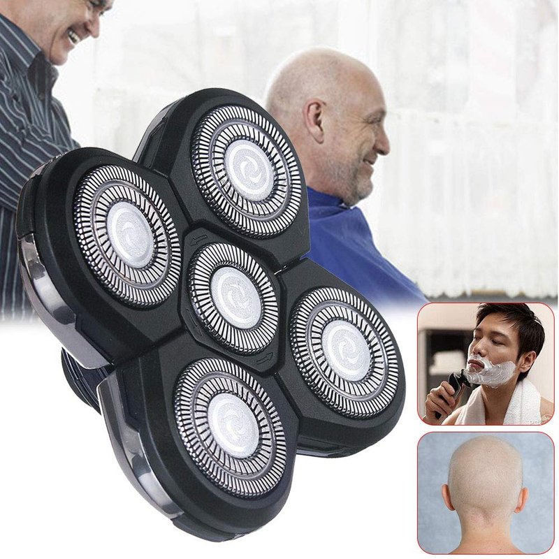 5 Head Shaver Heads, 2PCS Shaver Blade Heads Shaver Replacement for Electric Razor Shaving Bald Tool, Head and Face Electric Razor Shaver Head, Not Fit for Remington Razors and Skull Rotary Razors