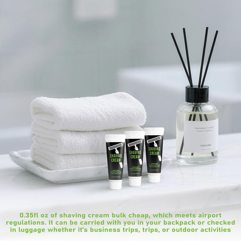 10ml/0.35fl oz Shaving Cream Bulk Travel,Disposable Shaving Cream in Bulk Travel Shave Cream for Homeless Hotel