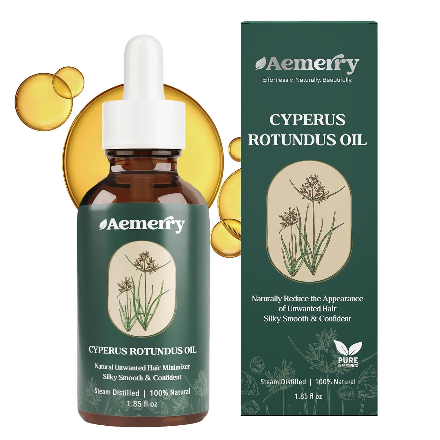 Cyperus Rotundus Oil for Hair Removal - Natural Soothing Formula | Hydrates & Smooths Skin, 55 ml