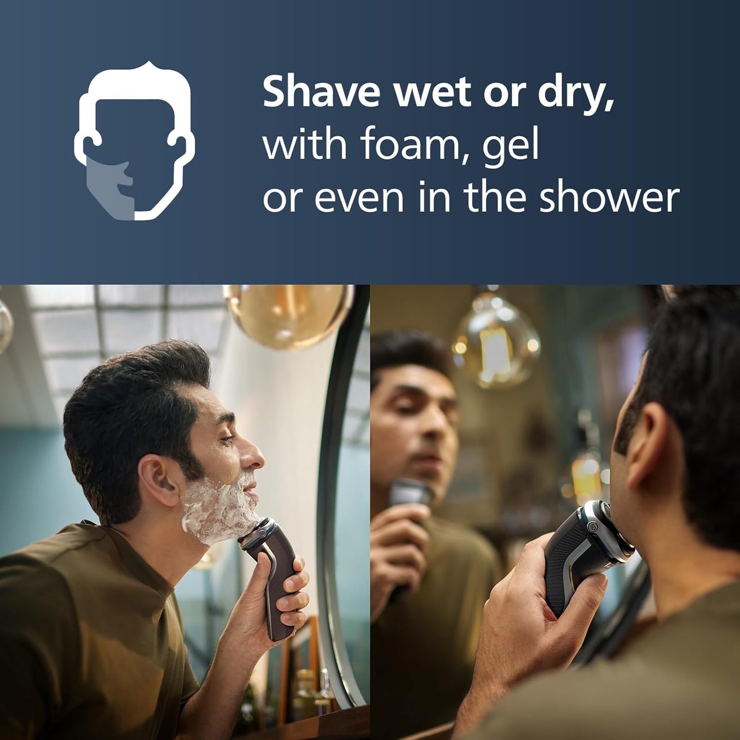 Philips Norelco Shaver 3900 - Rechargeable Wet & Dry Electric Shaver with Trimmer & Stand | Nose Trimmer for Ears & Eyebrows
