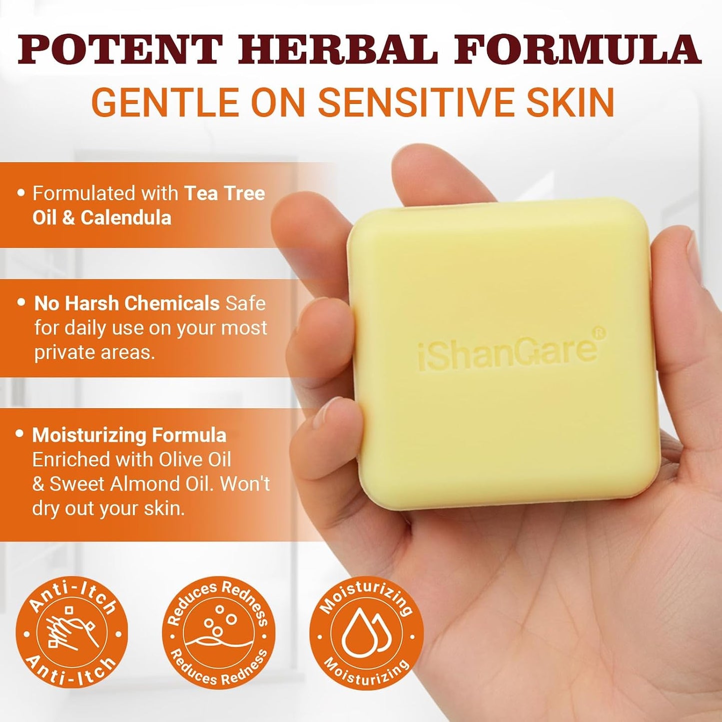 Balanitis Treatment for Men | Tea Tree Oil Soap & Organic Cream - Natural Care for Itching, Redness & Dryness