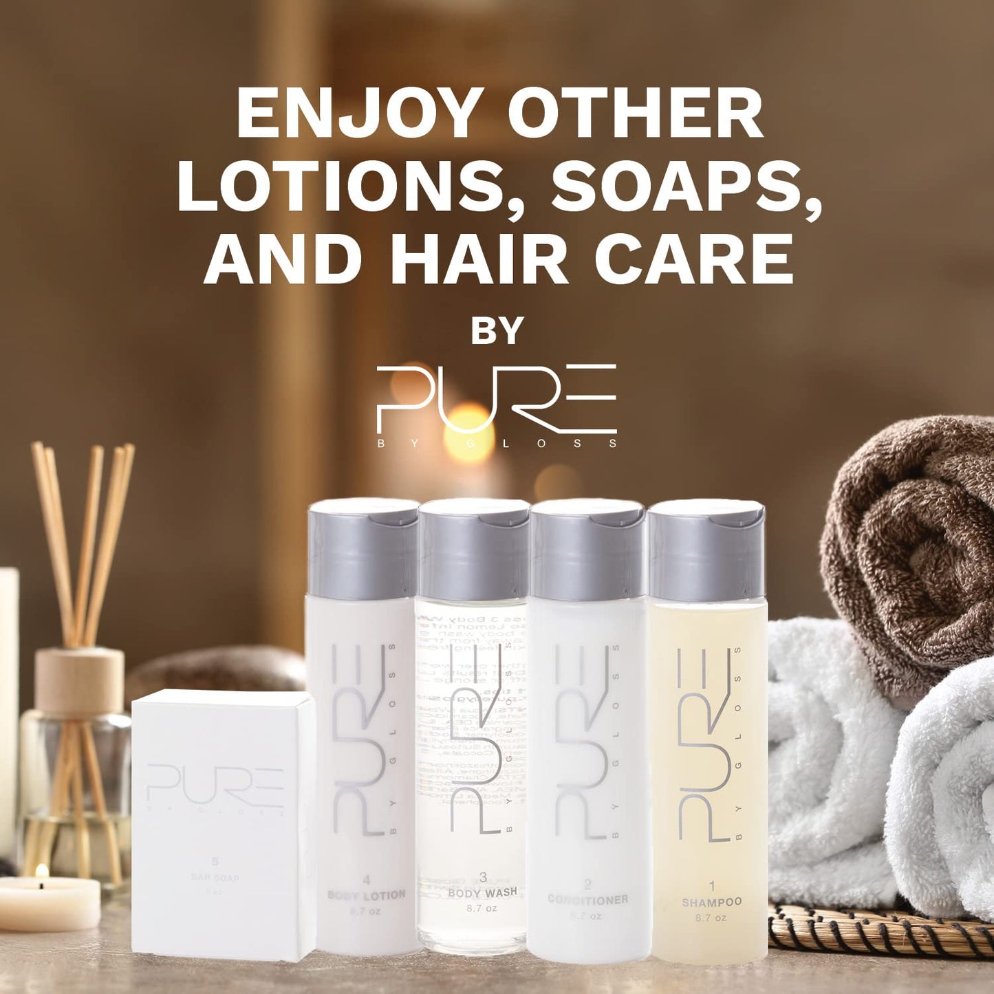 Pure By Gloss Conditioner - Fresh Lemon Scent for All Hair Types | 8.5oz Each - Moisturizing & Detangling Formula - 3 Pack