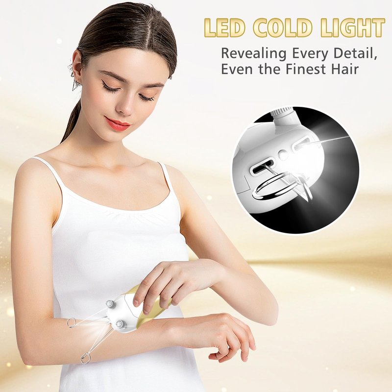 WAYCOM Facial Hair Remover Threading Hair Removal for Women Automatic Threader Machine Epilator for Fine Hairs on Face, Chin, Upper Lip, Arms Birthday Mother's Day Present