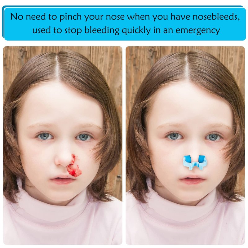 Frienda Professional Nose Stop Clips Plastic Foam Nosebleed Stopper Clips for Adults Accidental Emergency Condition Swimming(60 Pcs,Blue,Standard Size)