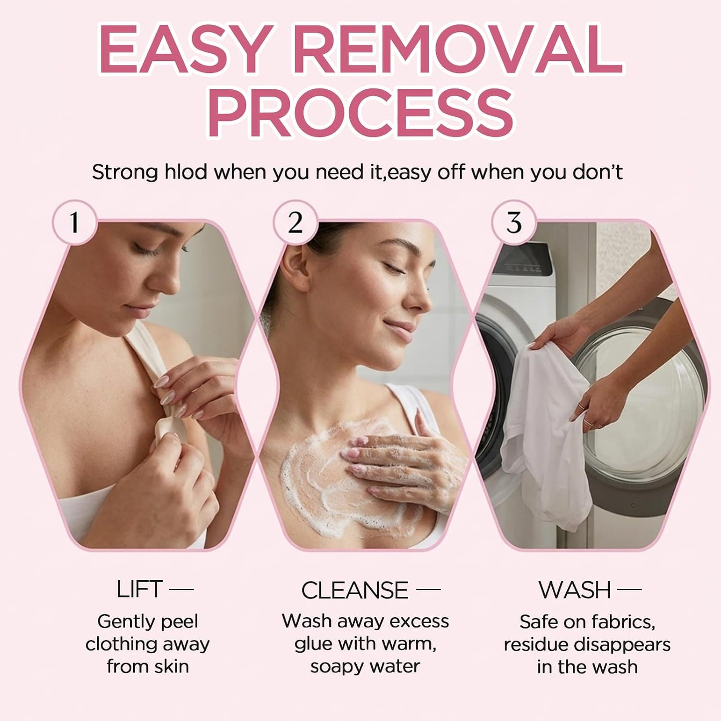 Body Adhesive for Clothes - Fast Drying Liquid Fashion Tape | Sweat Resistant Glue for Strapless Dresses & Wigs (20ml, No Scent)