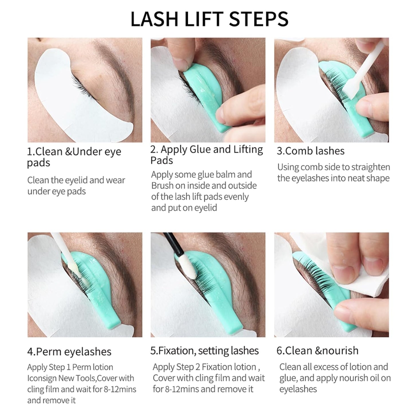 ICONSIGN 2-in-1 Lash Lift & Brow Lamination Kit - Eyelash Perm & Setting Lotion for Salon or Home Use | High-Capacity Design, White