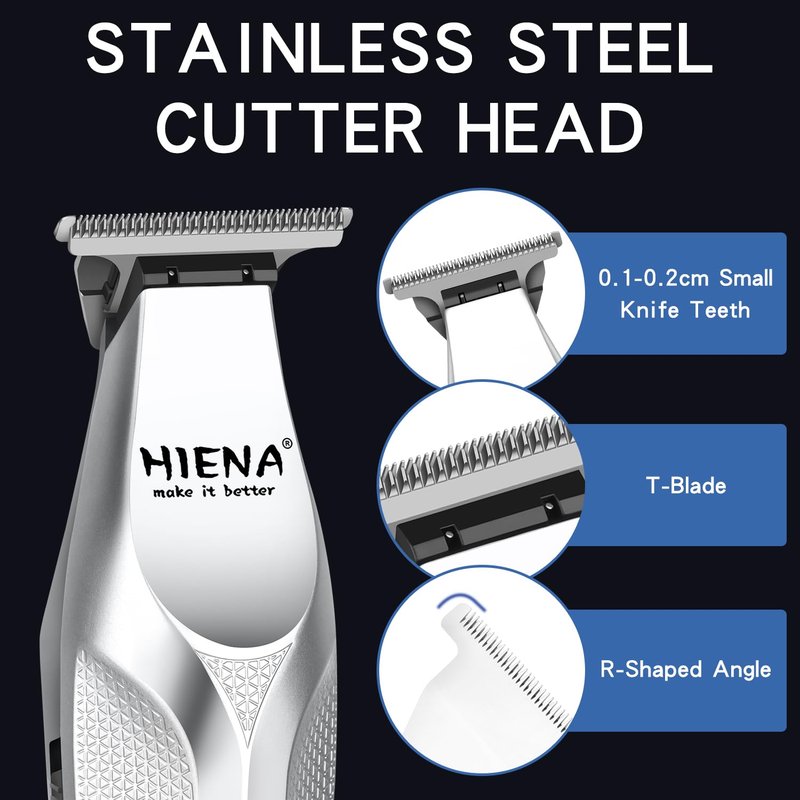 Hair Trimmer for Men, Zero Gapped Cordless Hair Clippers with Precision Blade, Rechargeable Barber Clipper with USB-C Charging