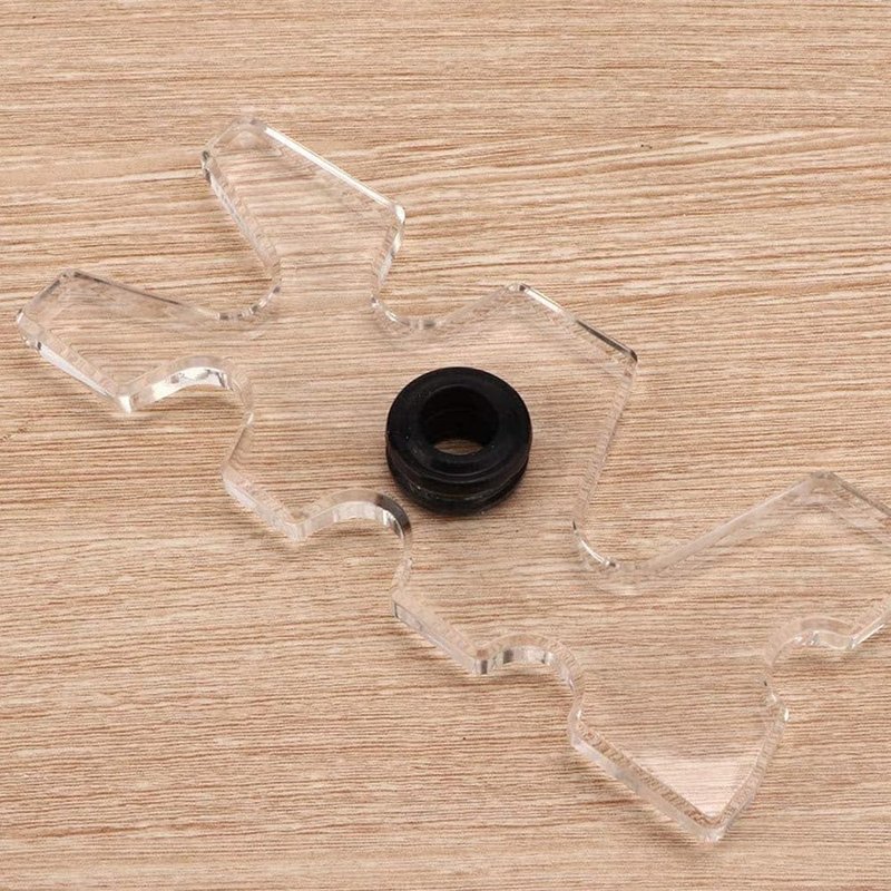 Toddmomy 2pcs Plastic Pool Cue Bridge Head Wall Shelf Brackets, Clear
