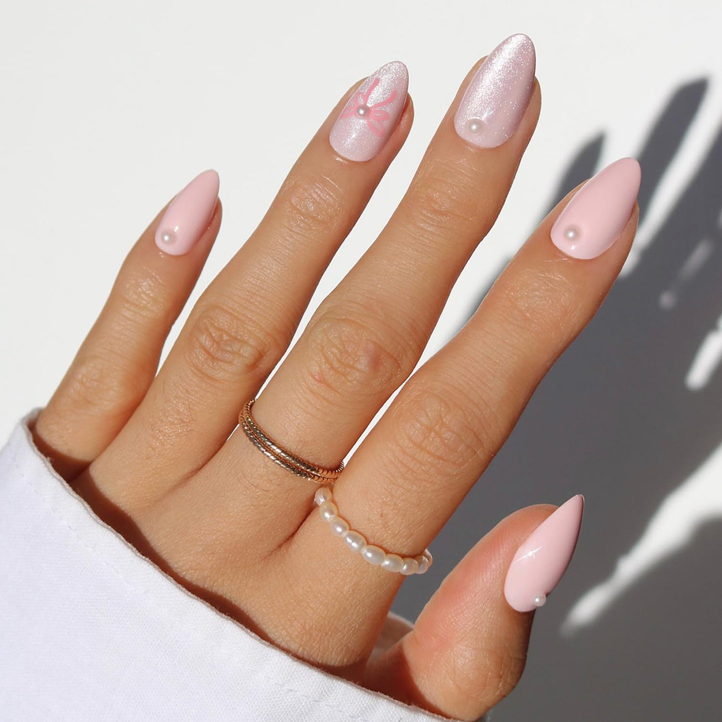 Glamnetic Press On Nails - Lush Coral | Short Oval Fake Nails with Glazed Finish | 30 Nail Kit in 15 Sizes