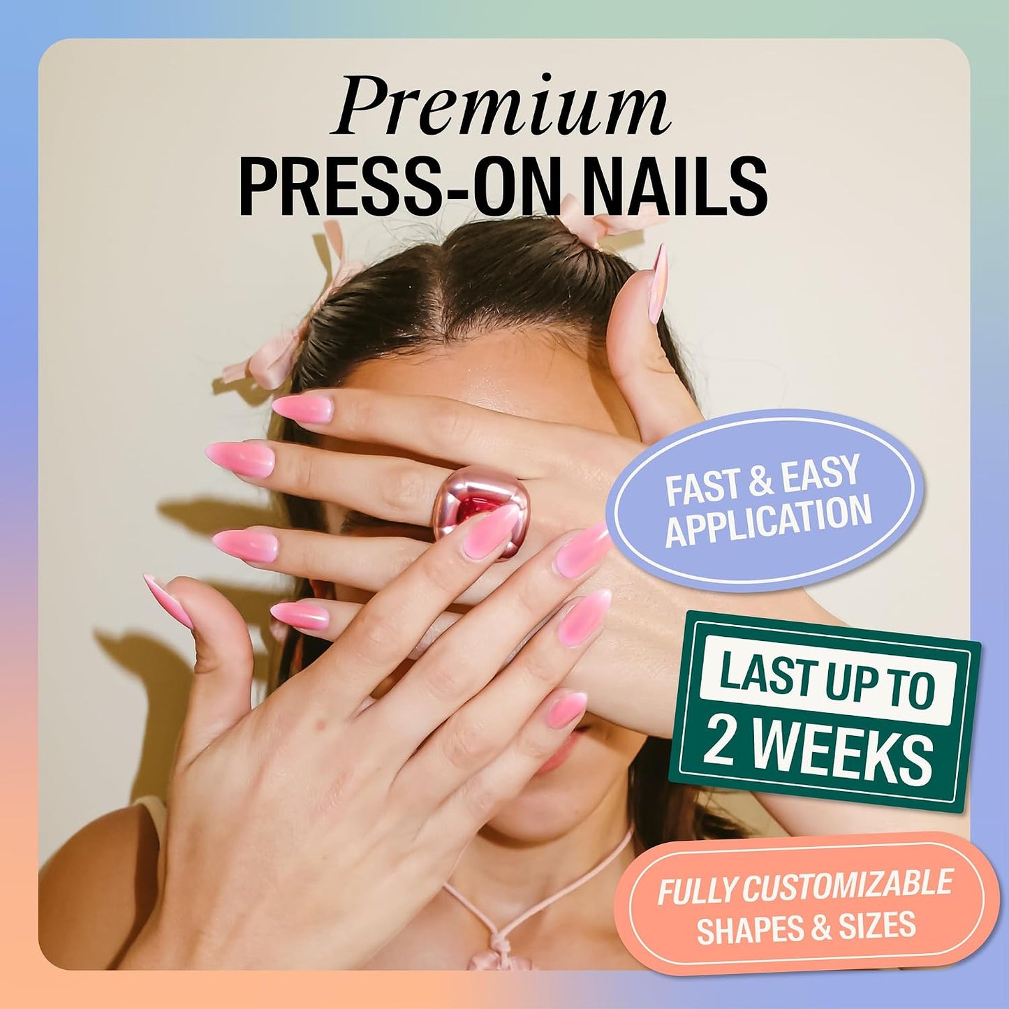 Chillhouse Press-On Nails Kit - Unicorn Club Almond | 30 Customizable Shapes for Up to 2 Weeks of Wear