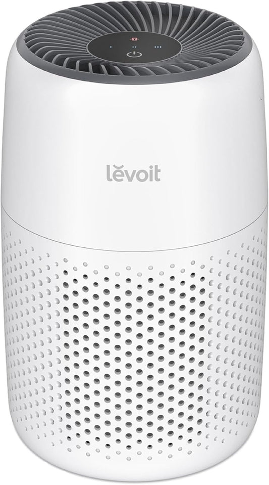 LEVOIT Air Purifier - 3-in-1 Filter Cleaner for Smoke, Allergens & Odors | Compact Core Mini-P, White