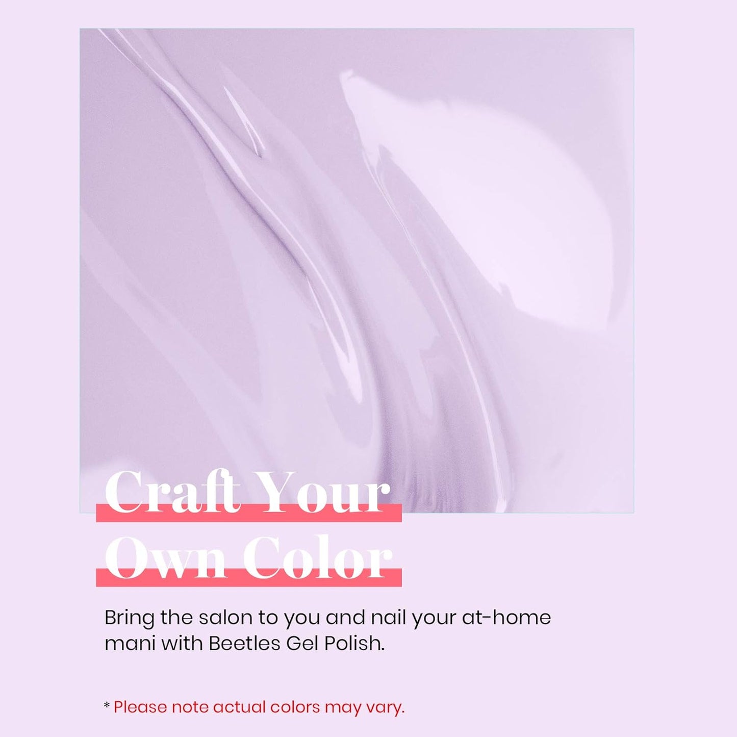 Beetles Purple Gel Polish - Lilac Light Purple Nail Color | 15ml Soak Off UV LED Gel for Summer Manicure