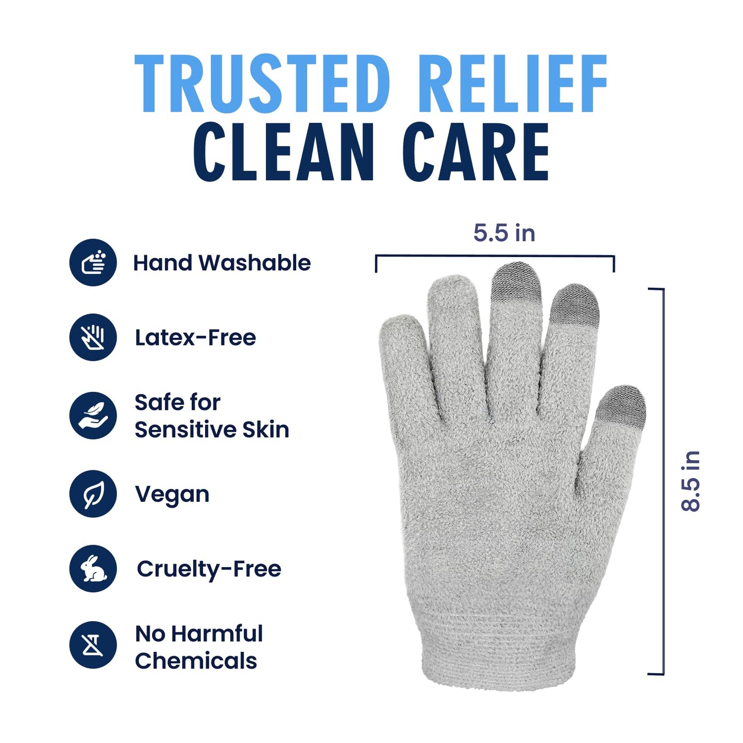 Dr. Frederick's Original Moisturizing Gel Gloves, Mellow Moon, 1 Pair