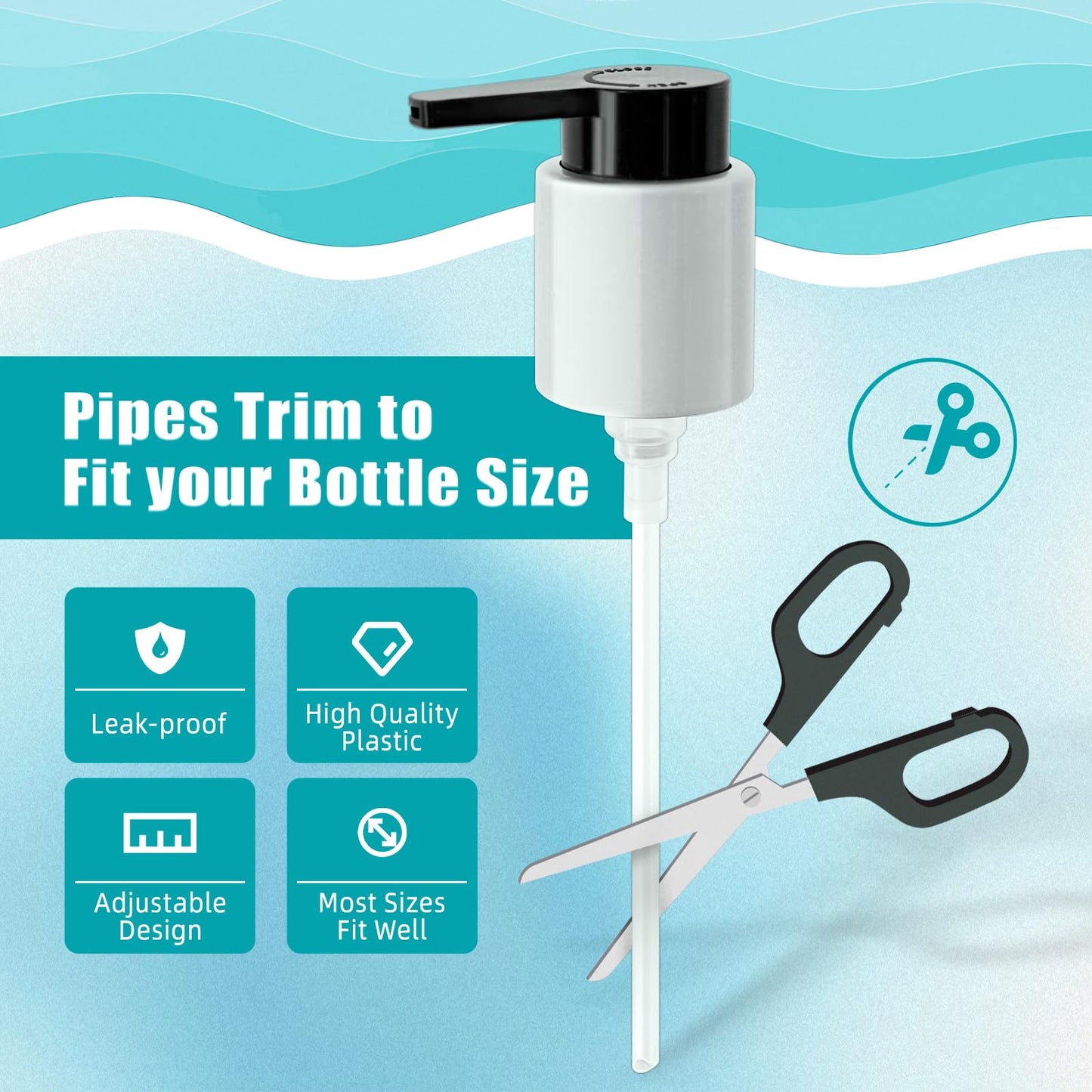 LSAUVWN 2PCS Dispenser Pump Replacement Compatible with MOROCCANOIL Treatment 1.7/3.4 Fl Oz (Not for Travel Size), Plastic Pumps Head with Lock Clip for Hair Oil Bottle (Bottle Not Included)