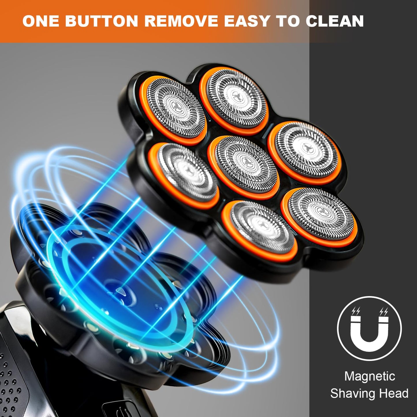 Head Shavers for Bald Men: 120min Long Time Use Rechargeable Electric Razor - Waterproof Wet Dry Shaving - Professional Grooming Kit for Balder