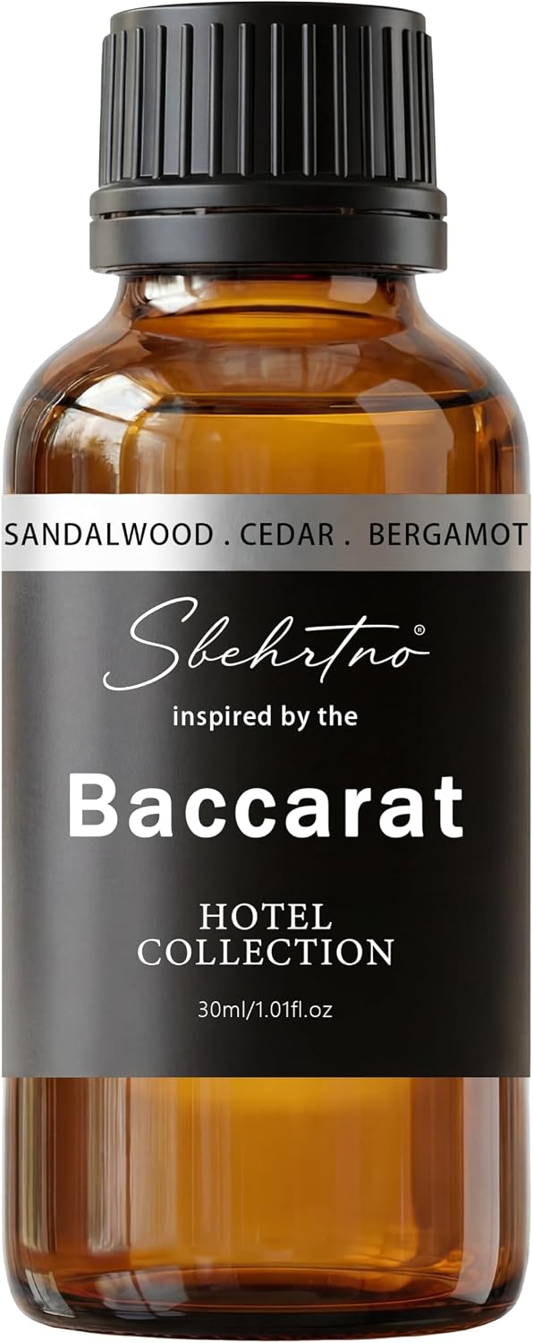 Sandalwood & Bergamot Diffuser Oil - Inspired by Baccarat Hotel Scent | 16.9 Fl Oz for Essential & Waterless Diffusers