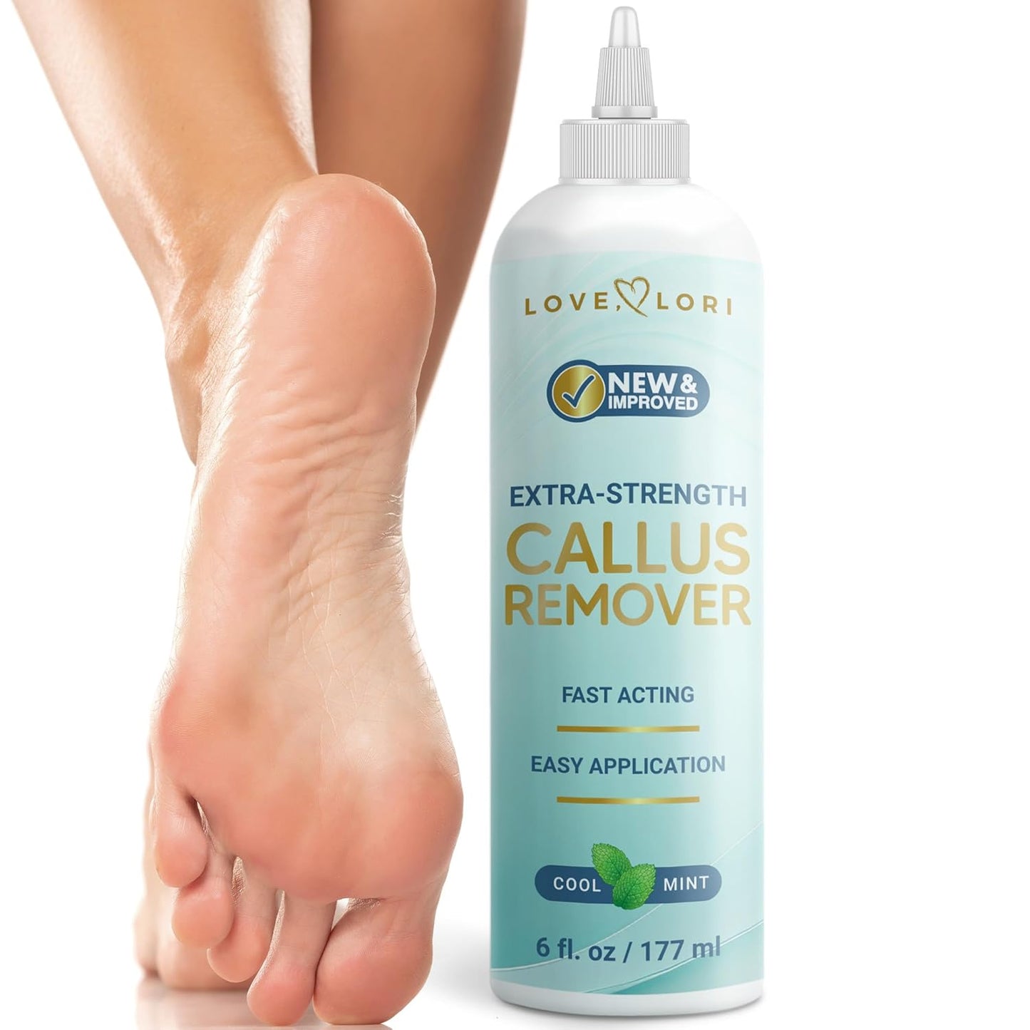 Callus Remover Gel for Feet - Extra Strength Foot Care Scrubber | 6oz Pedicure Tool