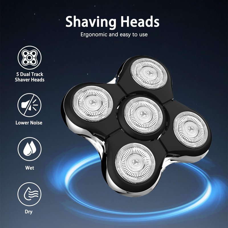 Pinkind Replacement Blades Compatible with Remington Balder Pro Head Shaver Model XR7000, 5 Dual Track Heads for Remington Shaver, Precision Electric Shaving for Bald Men,2 Pack