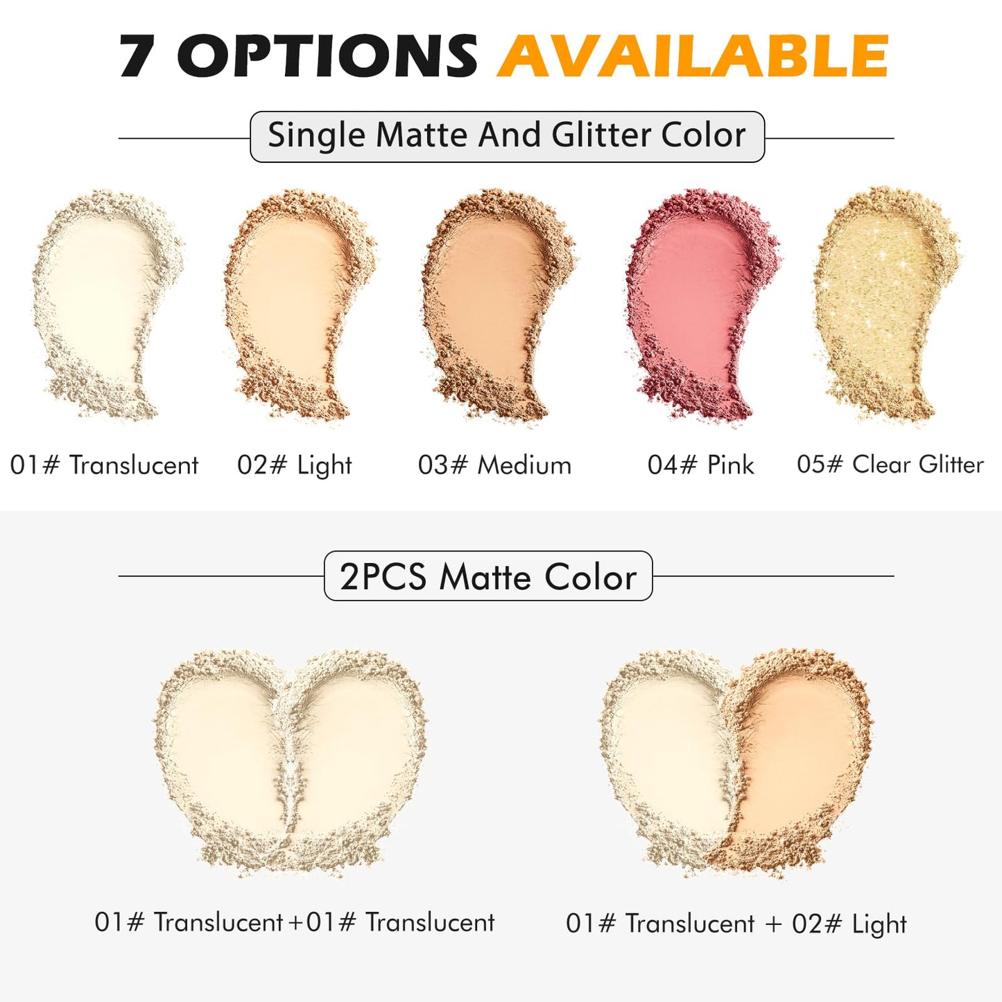 1PCS Mineral Sunscreen Setting Powder – SPF 50 Brush On Powder Sunscreen for Face, Scalp & Hair, Lightweight Breathable Lasting Oil Control, Natural Matte Finish Loose for All Skin Types（03# Medium）
