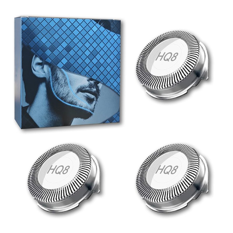 3 Pcs HQ8 Replacement Heads Compatible with Philips Norelco Shaver Blades