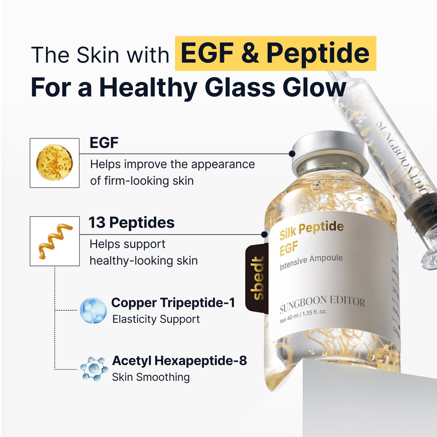 Glow Intensive Deep Collagen Serum - Copper Peptides & Multi Peptides for Hydrated Skin | 1.35 fl oz