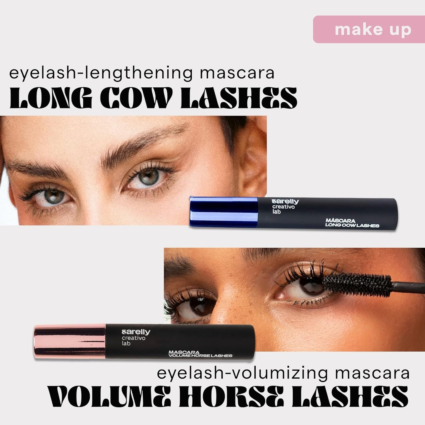 Mascara Kit - Volume & Lengthening Horse Lashes | Waterproof, Vegan & Cruelty-Free | Long Cow Lashes