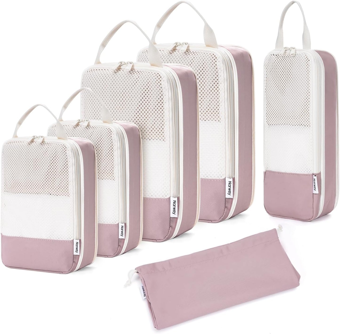 Compression Packing Cubes for Travel - 6 Set Durable Luggage Organizer Bags | Ideal for Carry-On Suitcase
