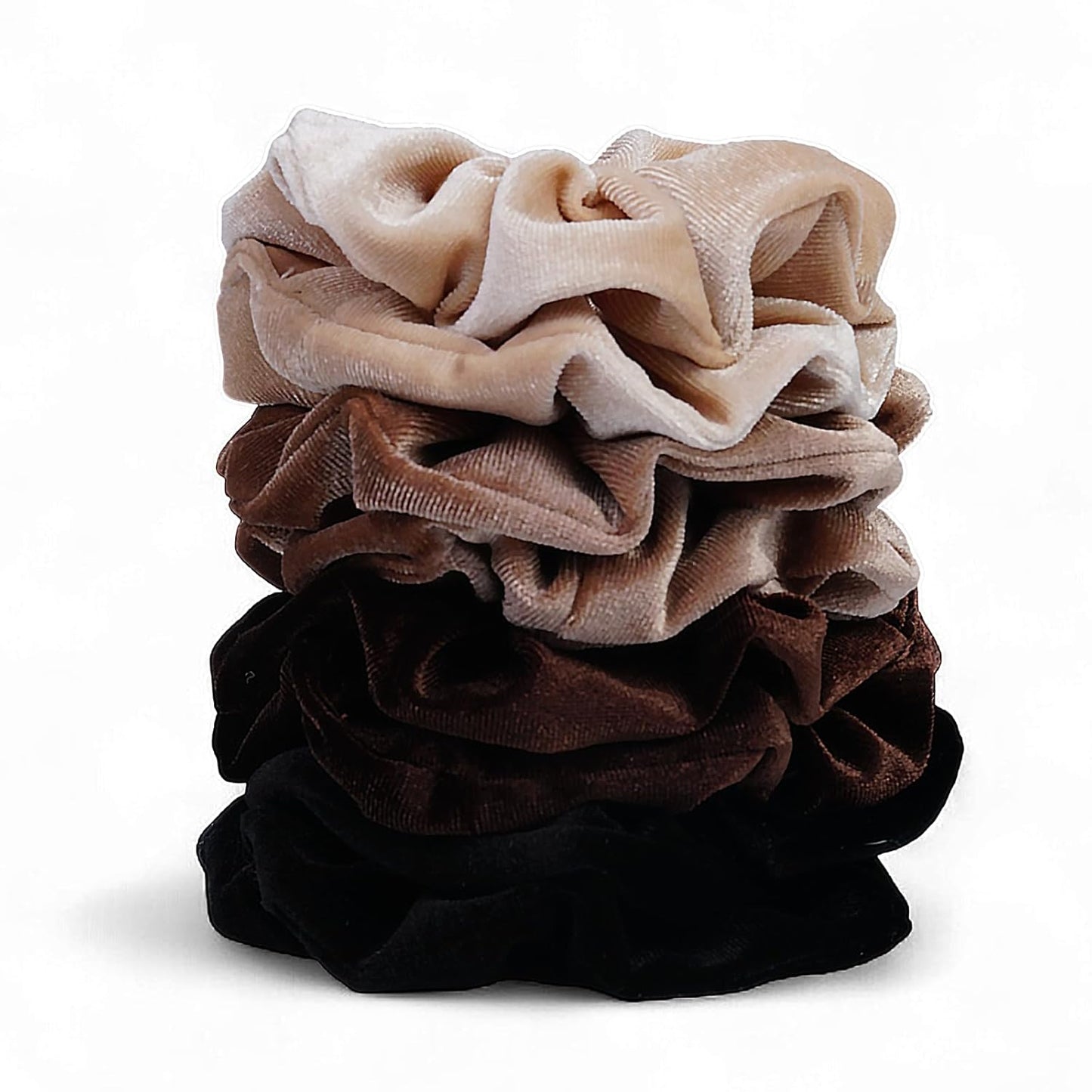 Satin Scrunchies for Women - 8PCS Black Silk Hair Ties | No-Crease, Frizz-Free Gentle Elastic Bands for All Hair Types