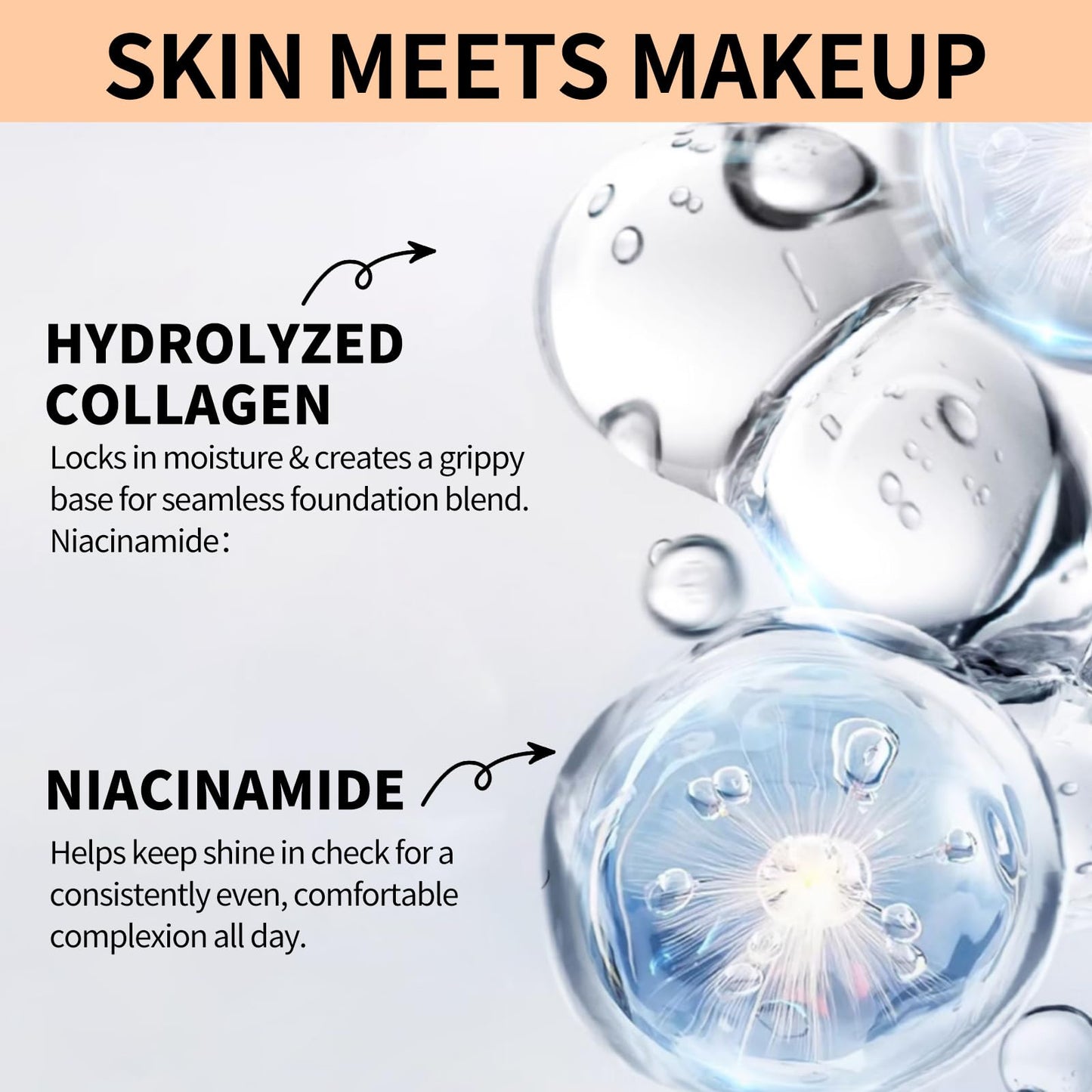 KIMUSE Color-Changing White Foundation Cream Stick, Long Lasting Color Changing Foundation, Medium to Full Coverage Stick Base Makeup, Dual-Ended with Brush