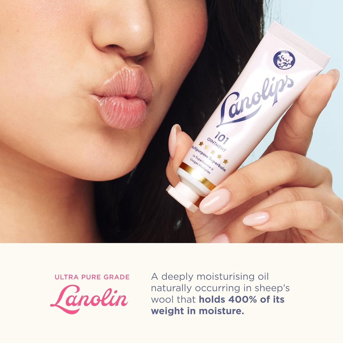 Lanolin 101 Multipurpose Ointment | Healing Lip Balm & Skin Moisturizer - No Petroleum Formula (0.52 oz)